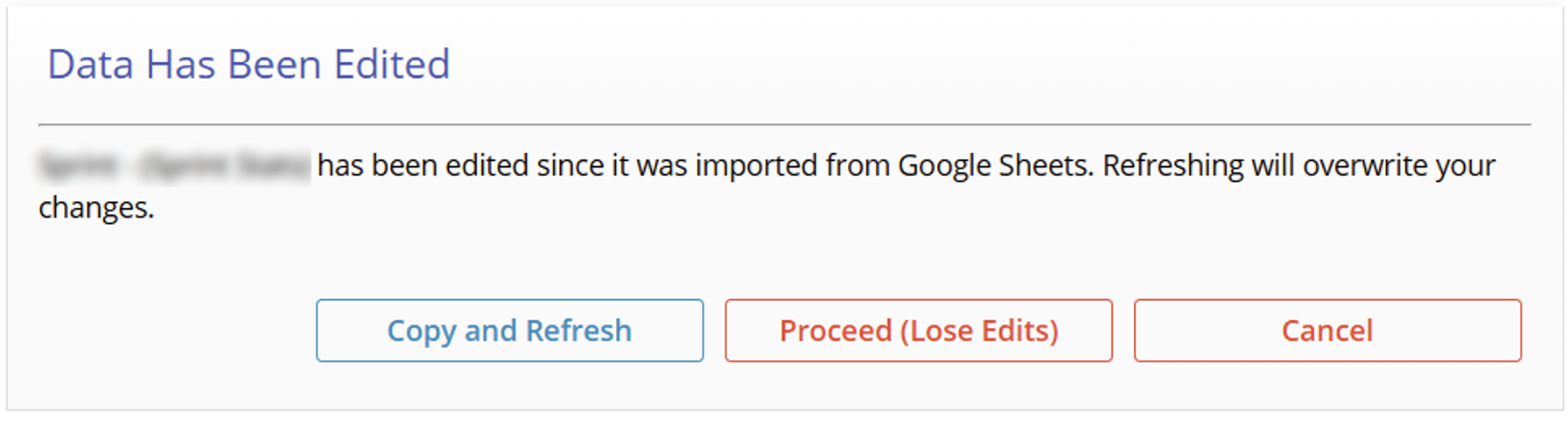 Warning message if user edits the data source in EngineRoom