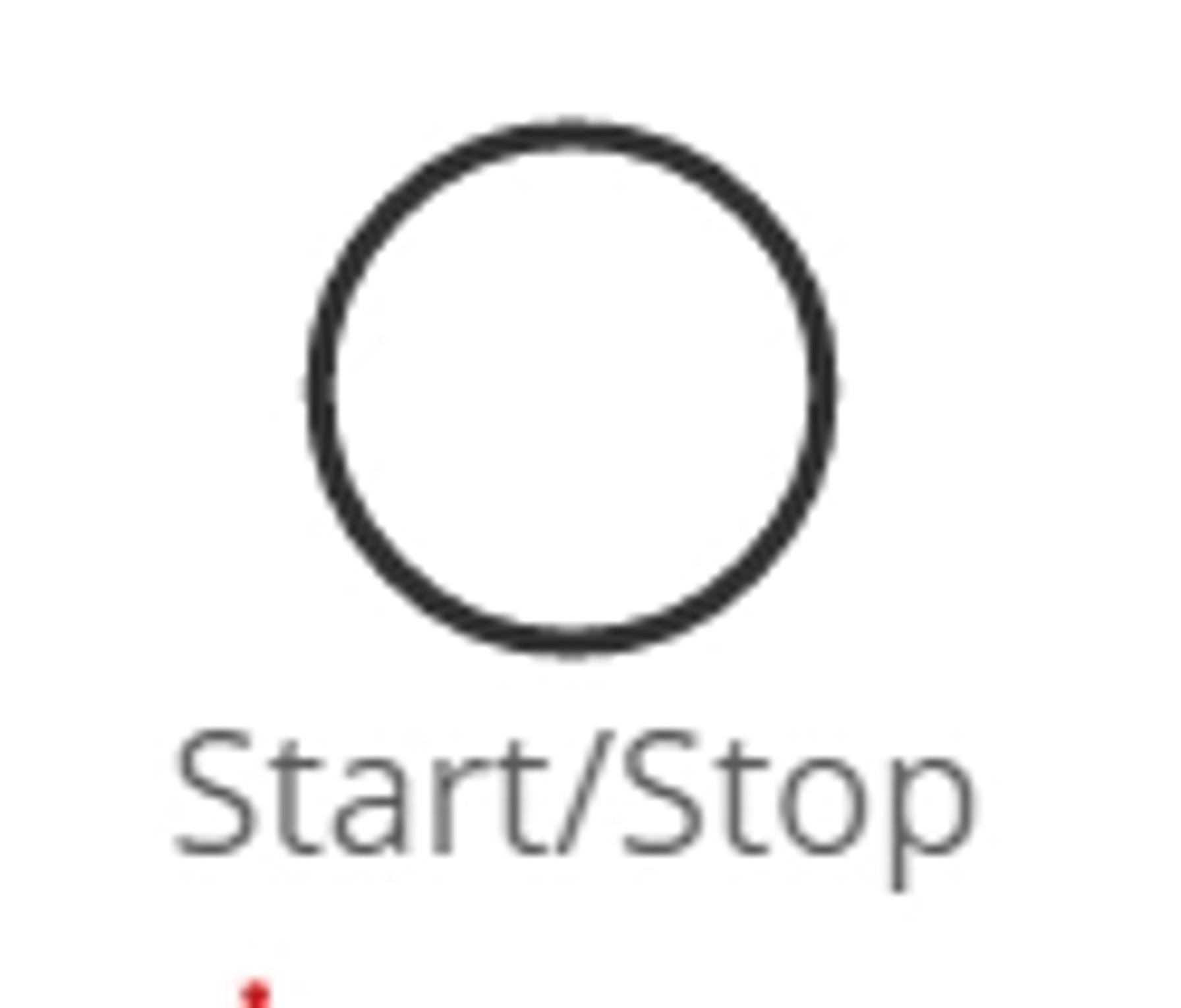 Flowchart start/stop icon.