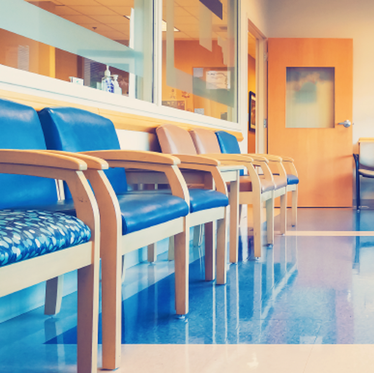 An Empty Hospital Waiting Room