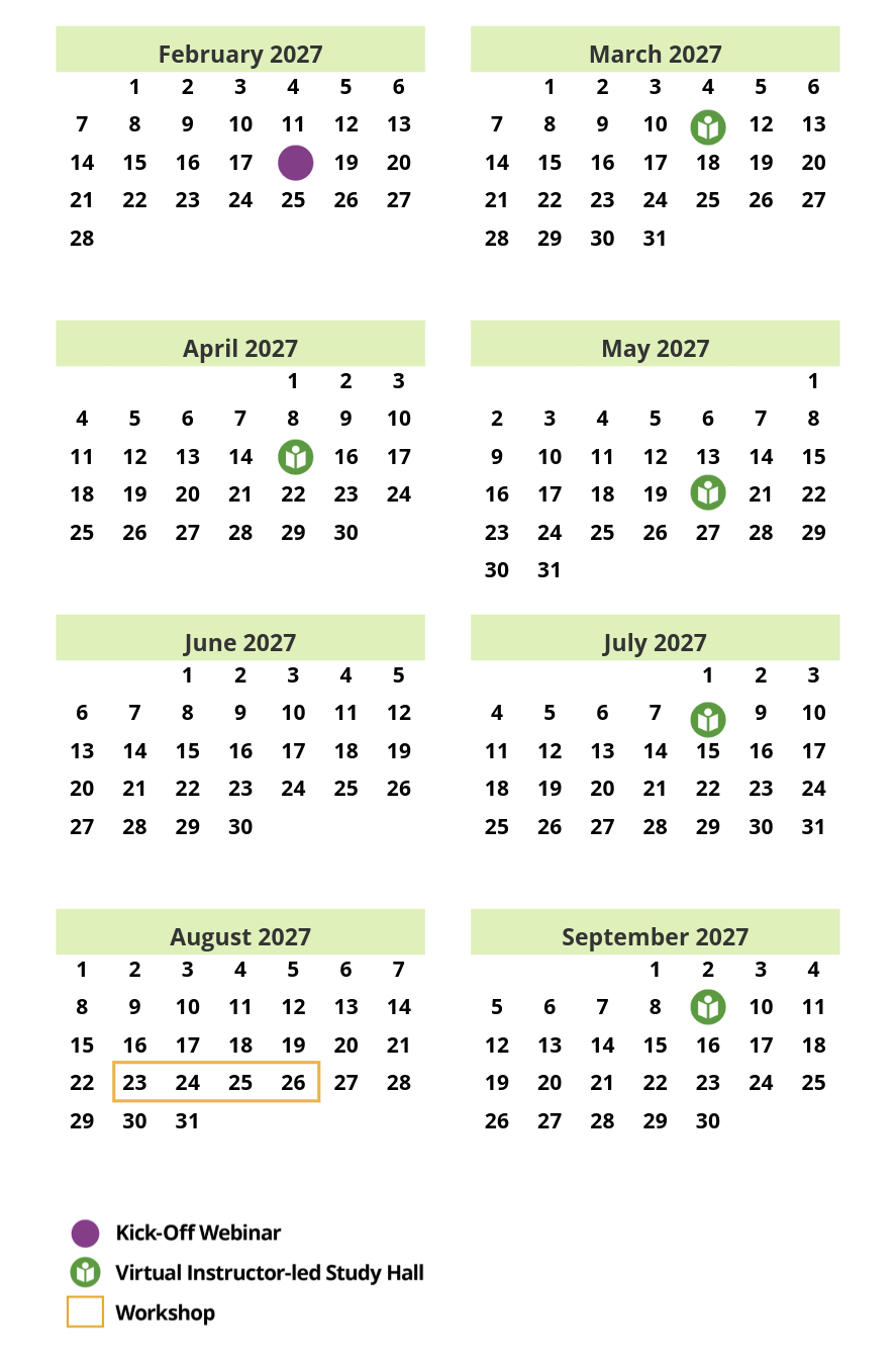 Blended Black Belt Program Schedule