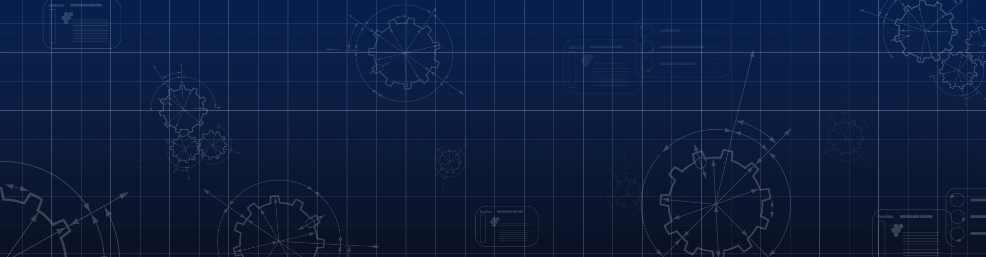 Blueprint with gears