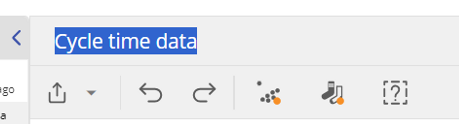Cycle Time is highlighted at the top of the data editor window