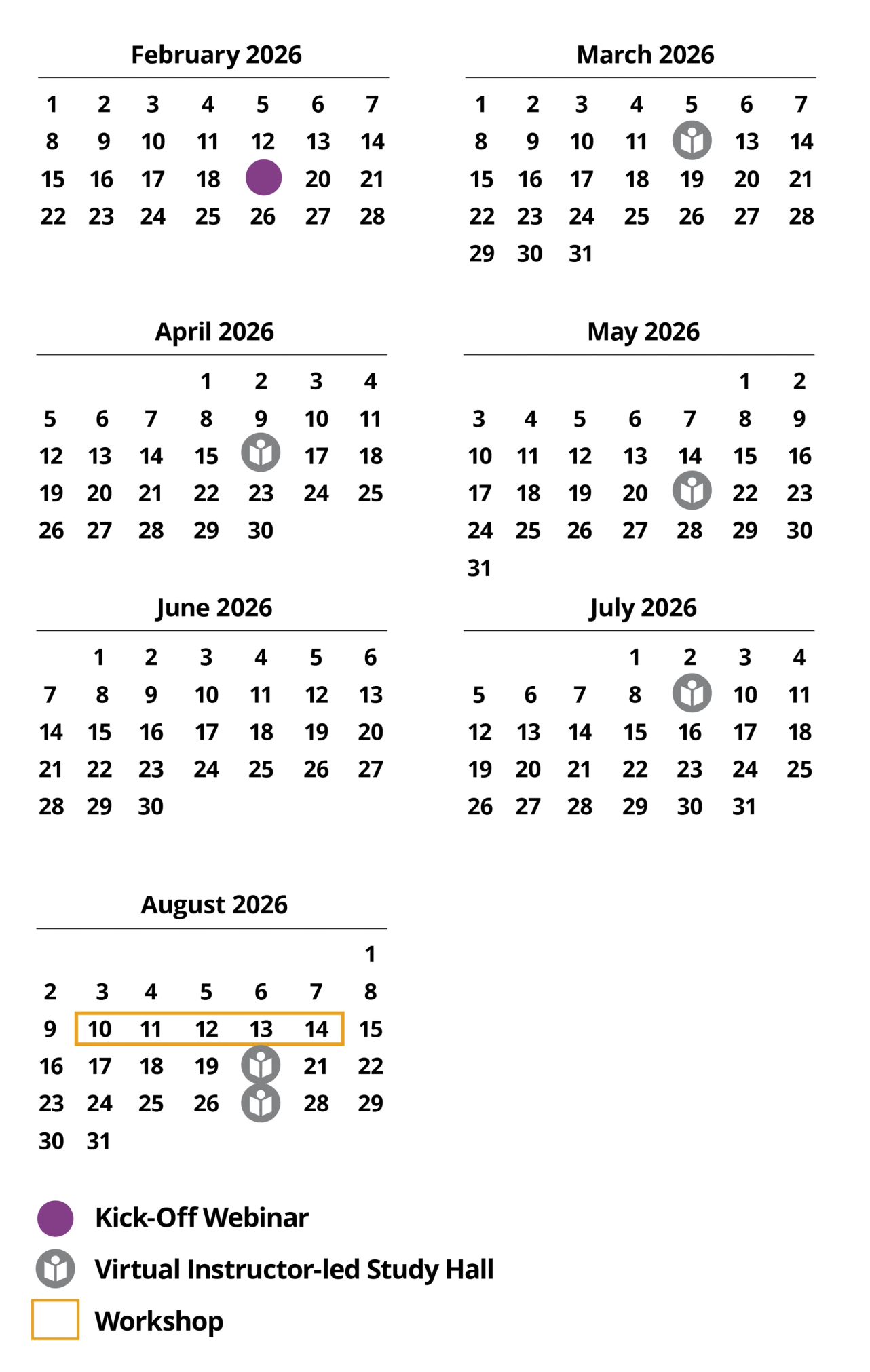 Blended Black Belt Program Schedule