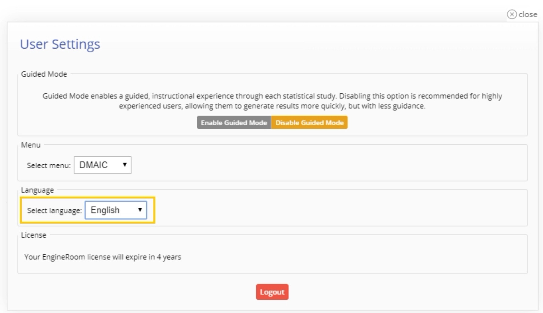 Set language in user settings.