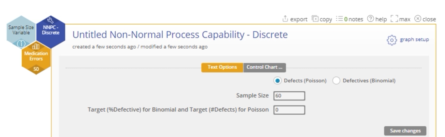 NNPC discrete settings menu.