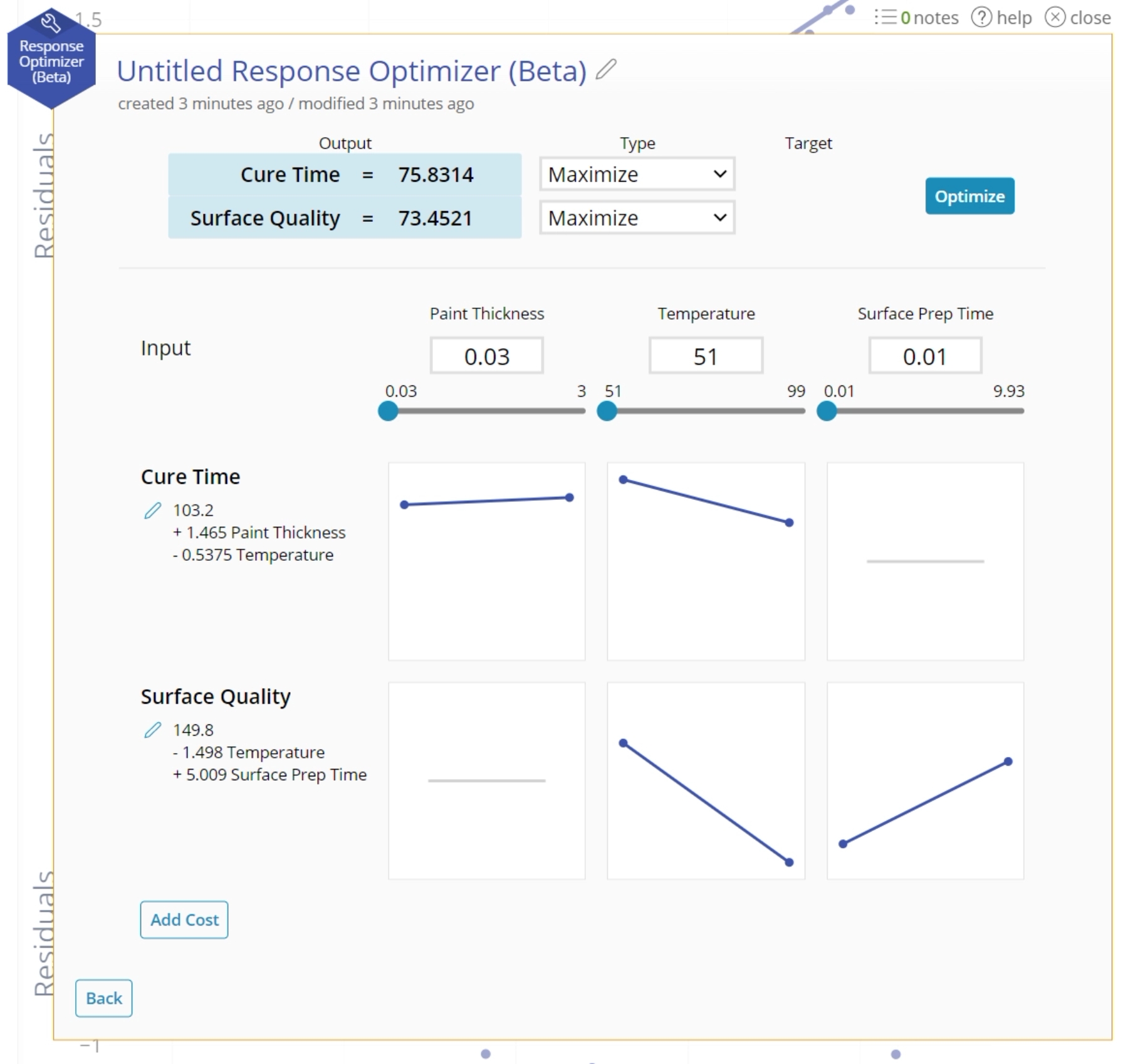 Sample multiple output optimizer.