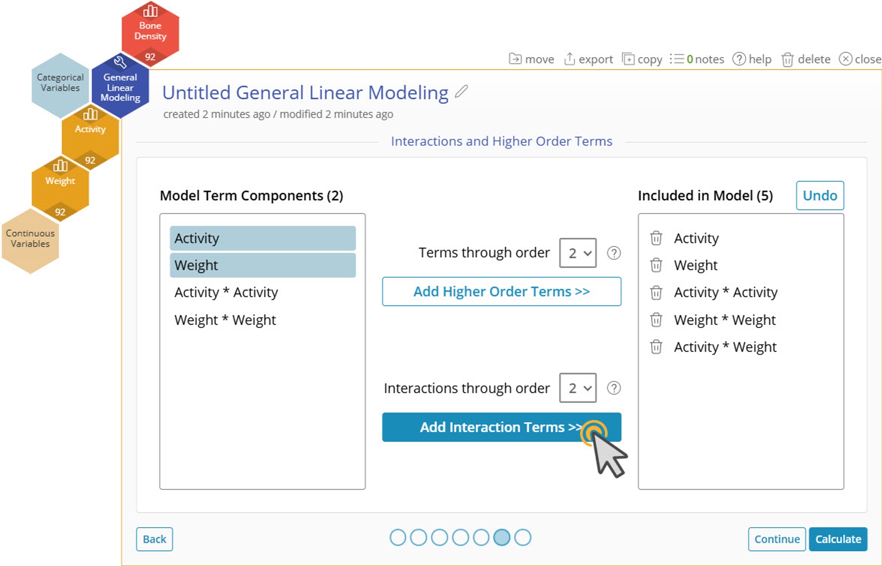 GLM example 2 advanced settings continued