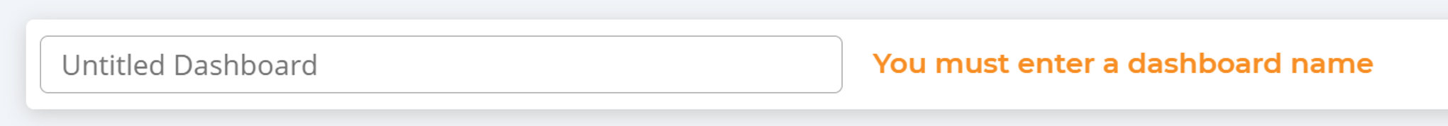 dashboard name field