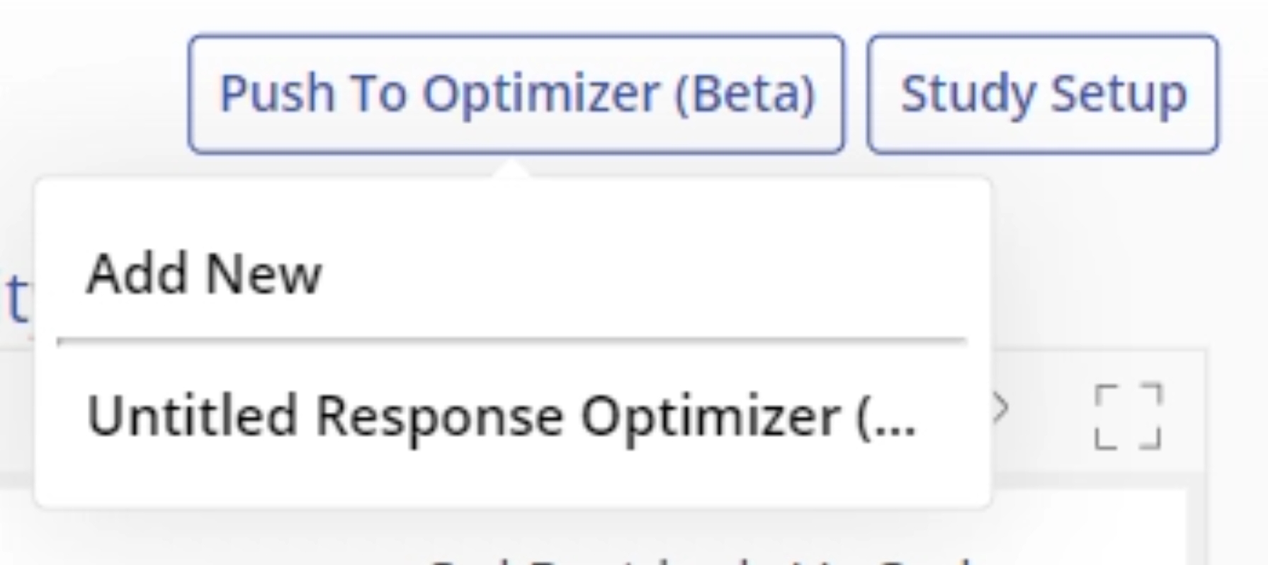 "Push to optimizer" button.