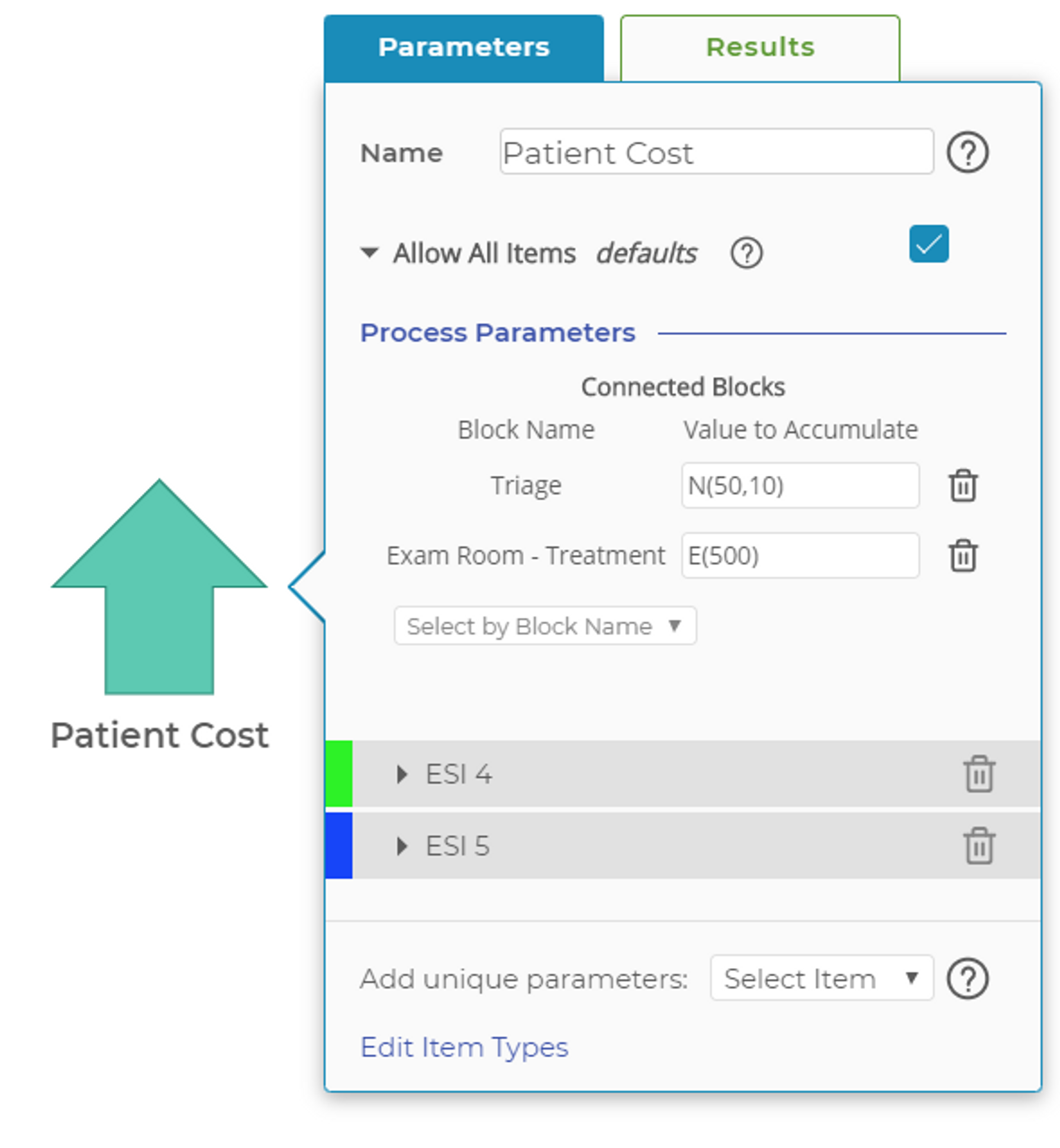 Accumulator Block Parameters