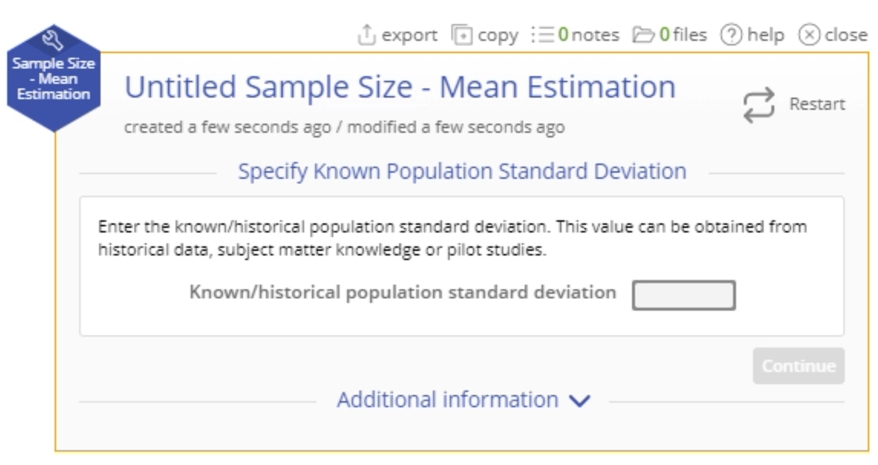 Screenshot showing how to enter input into an EngineRoom study.