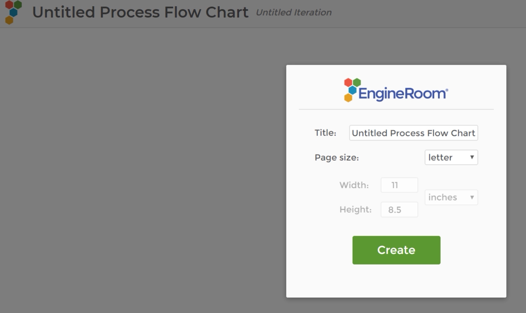 Flowchart new tab modal.