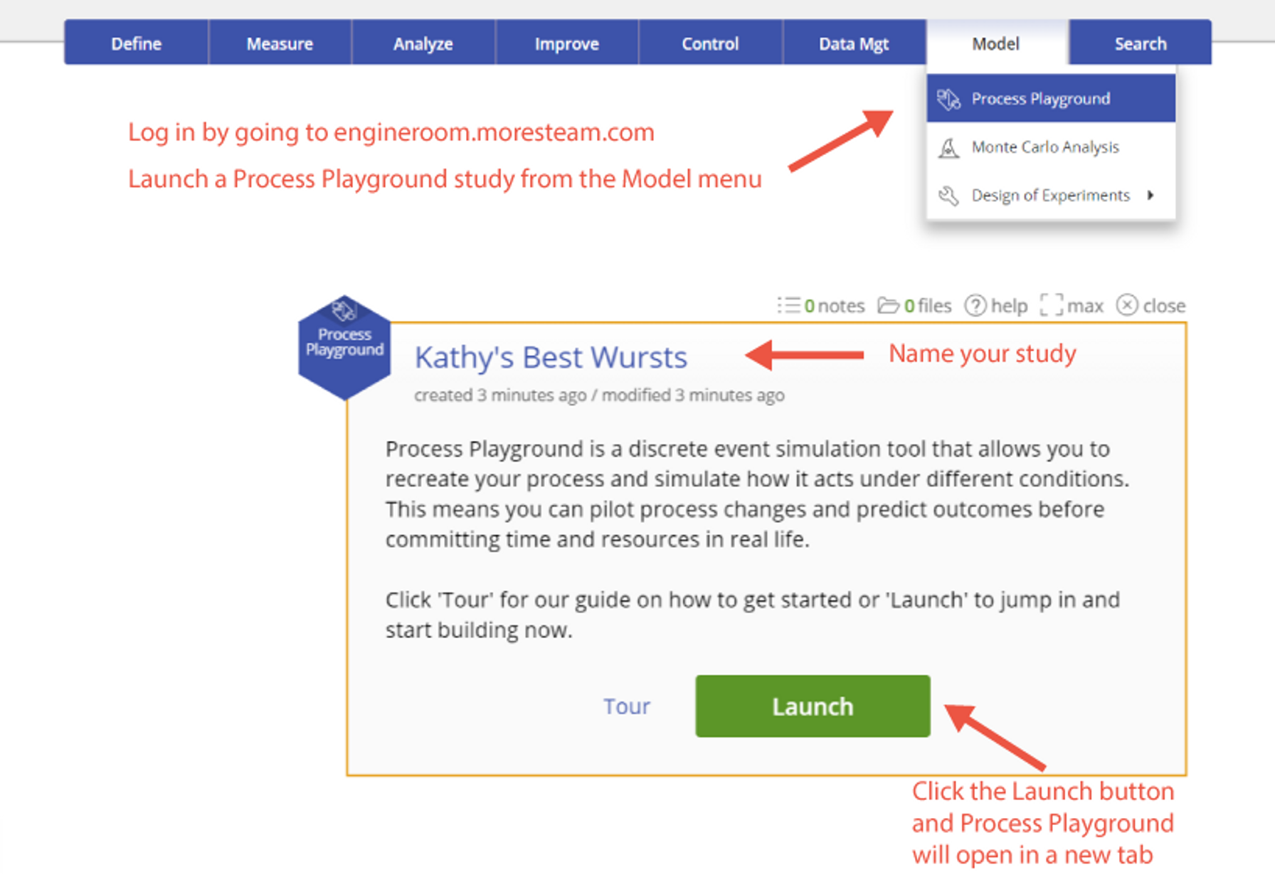Accessing Process Playground