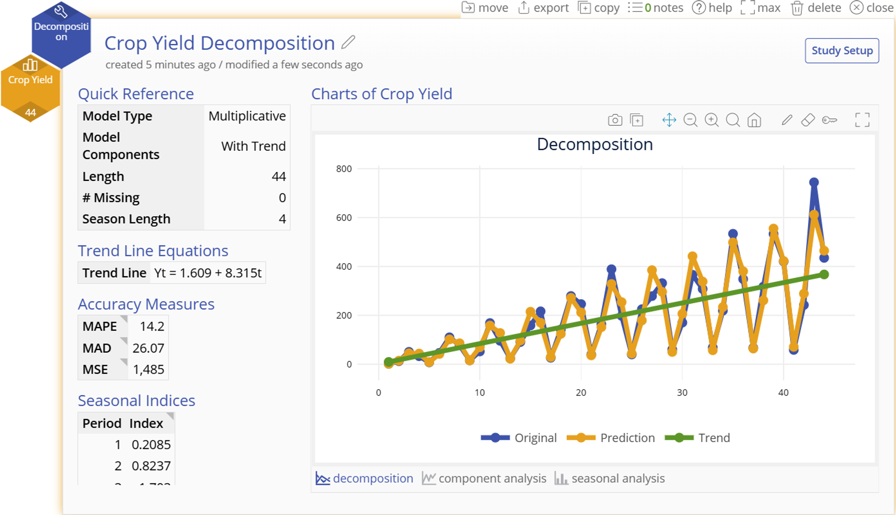 Decomposition output for example 2