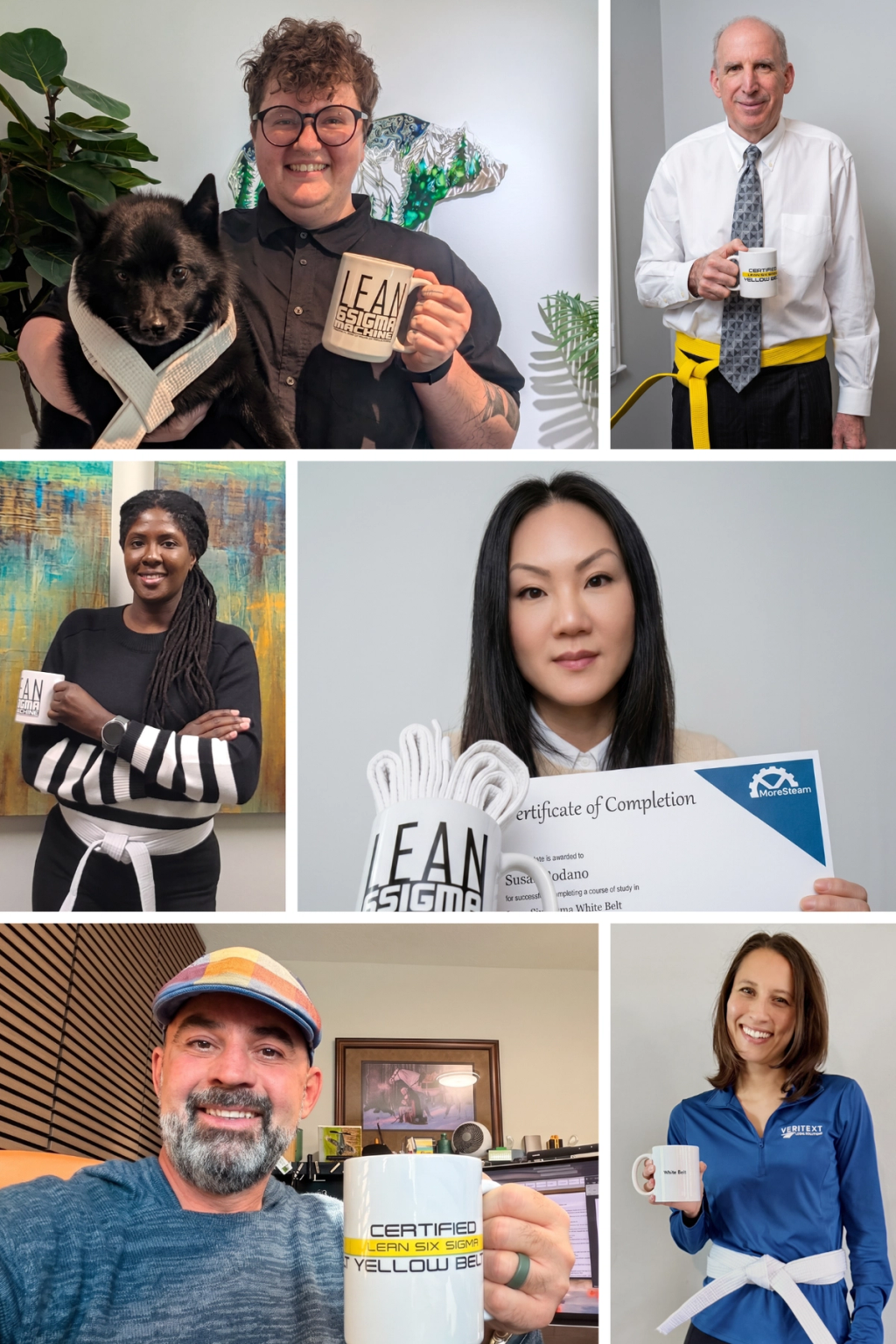 Vertitext Employees recognized for completing their Lean Six Sigma Training from MoreSteam.