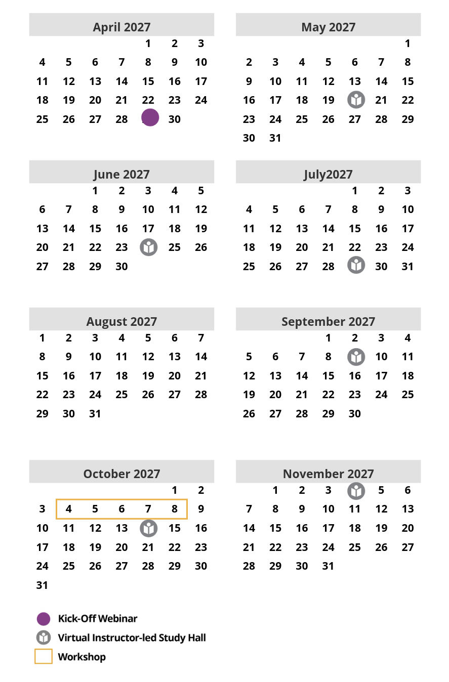 Blended Black Belt Program Schedule