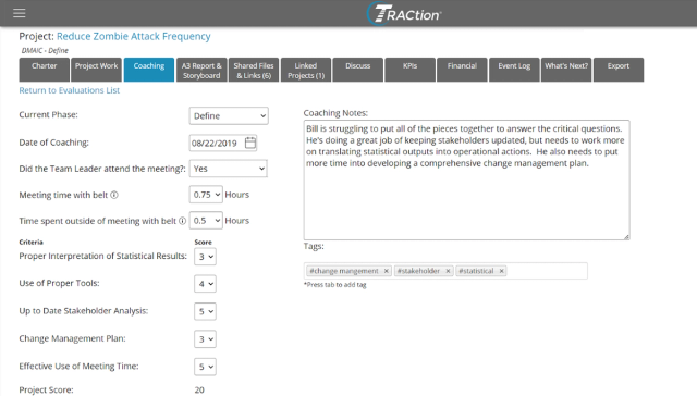 TRACtion Software, Lean Six Sigma Project Management | MoreSteam