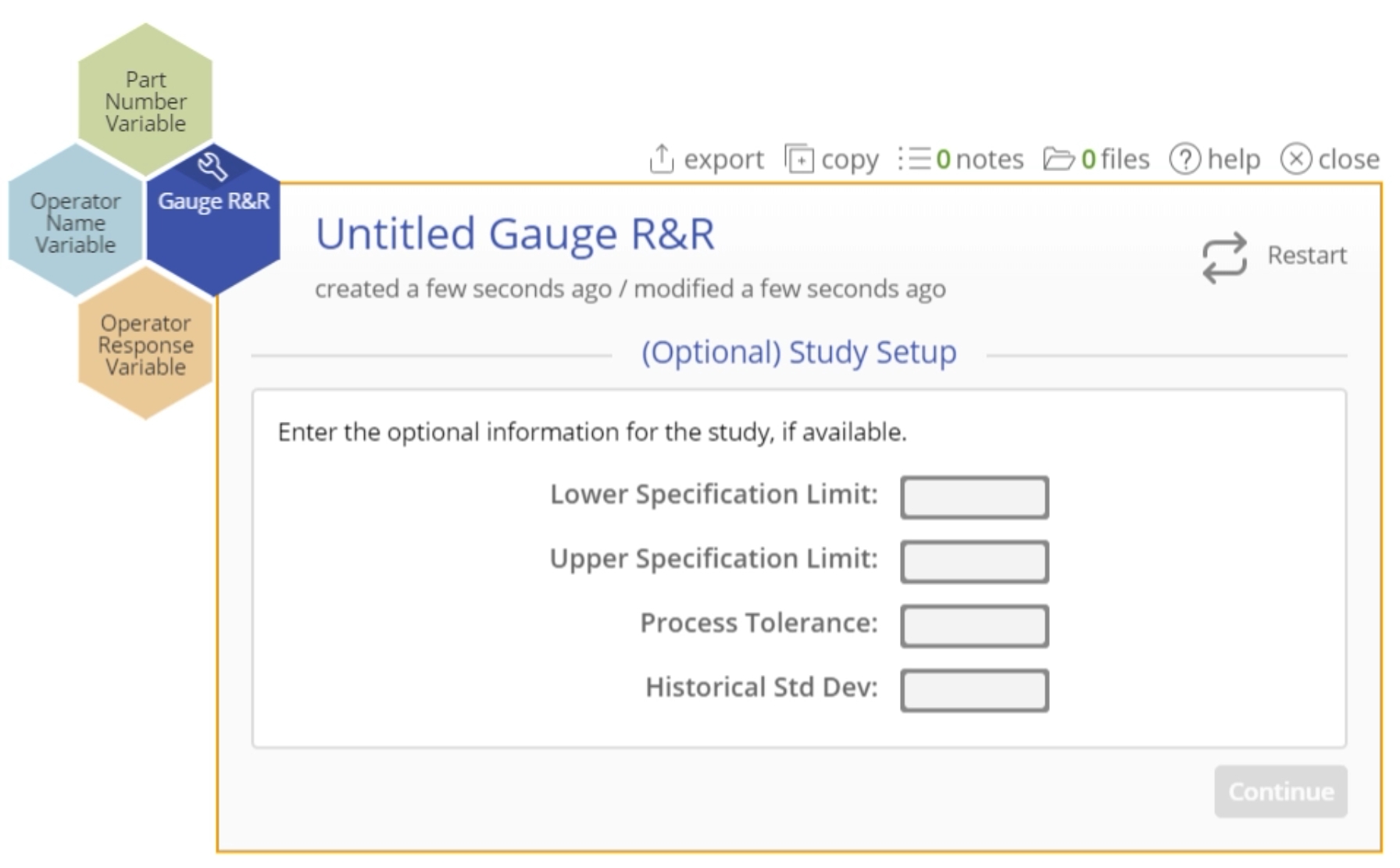 Gauge RR start up menu.