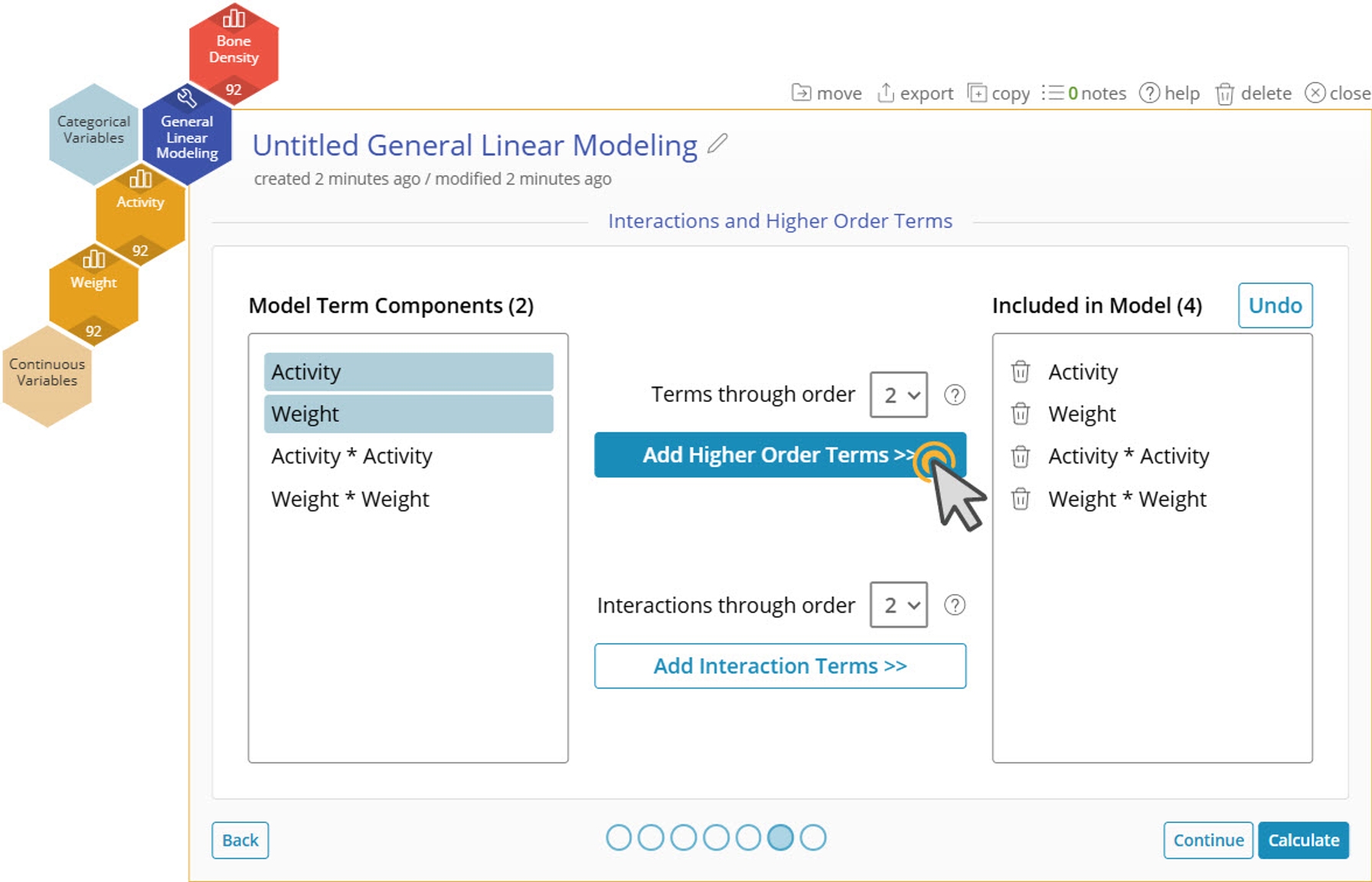 GLM example 2 advanced settings