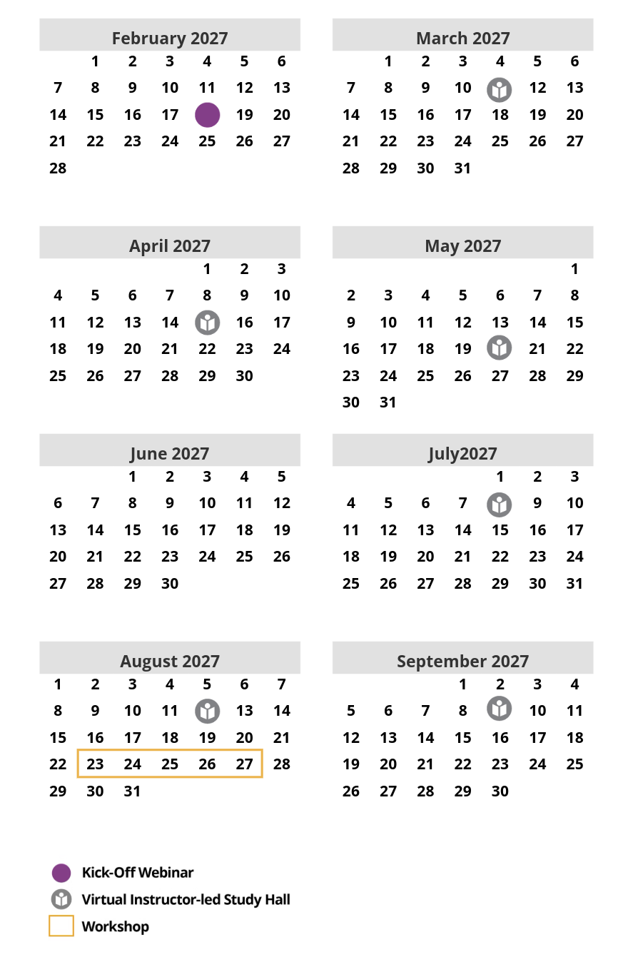 Blended Black Belt Program Schedule