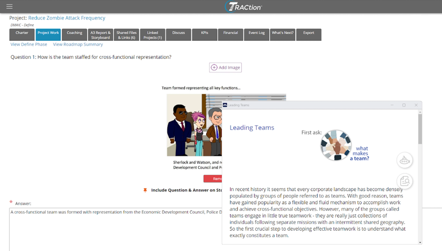 TRACtion Software, Lean Six Sigma Project Management | MoreSteam