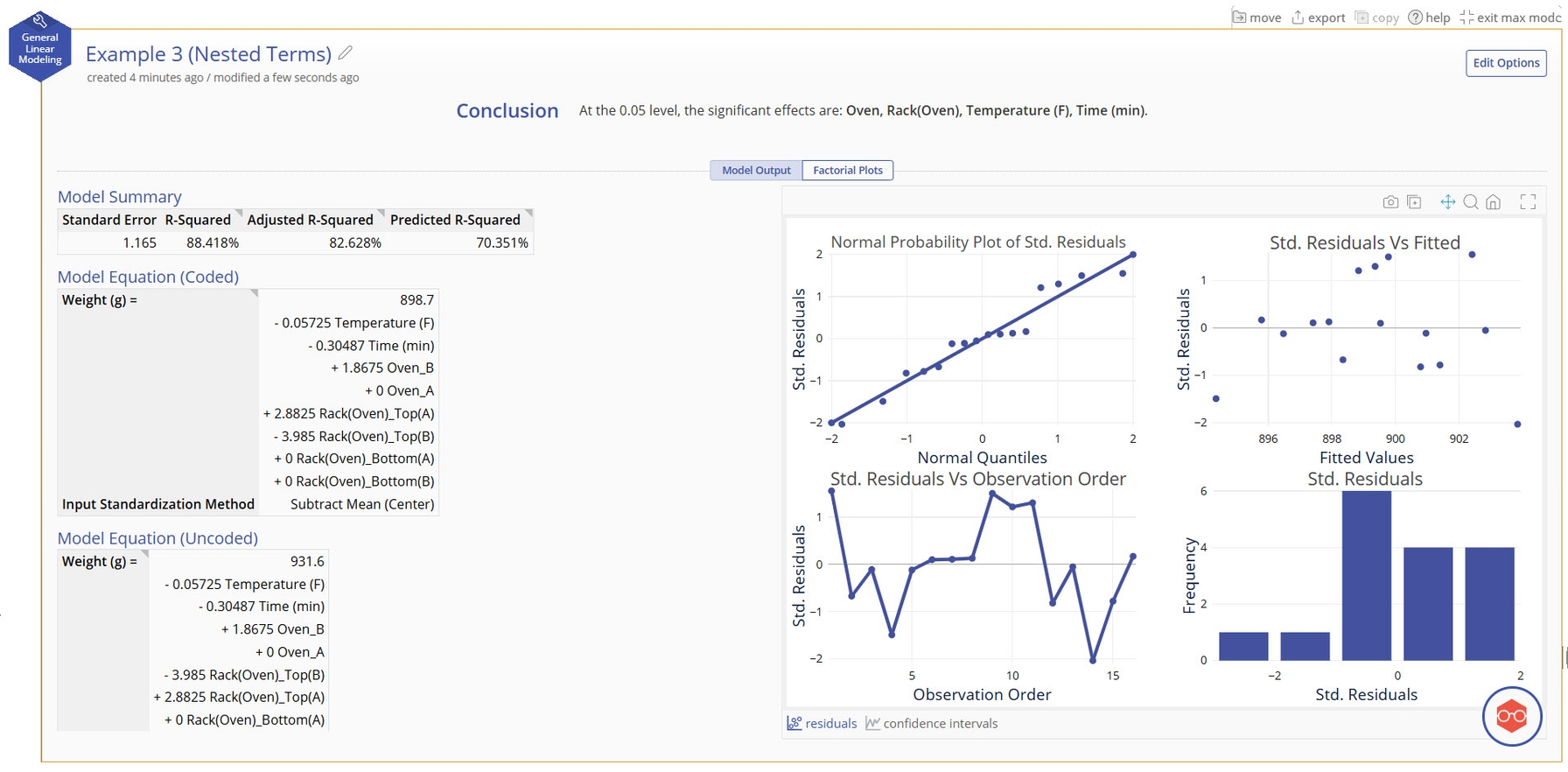 GLM example 3 nested model output