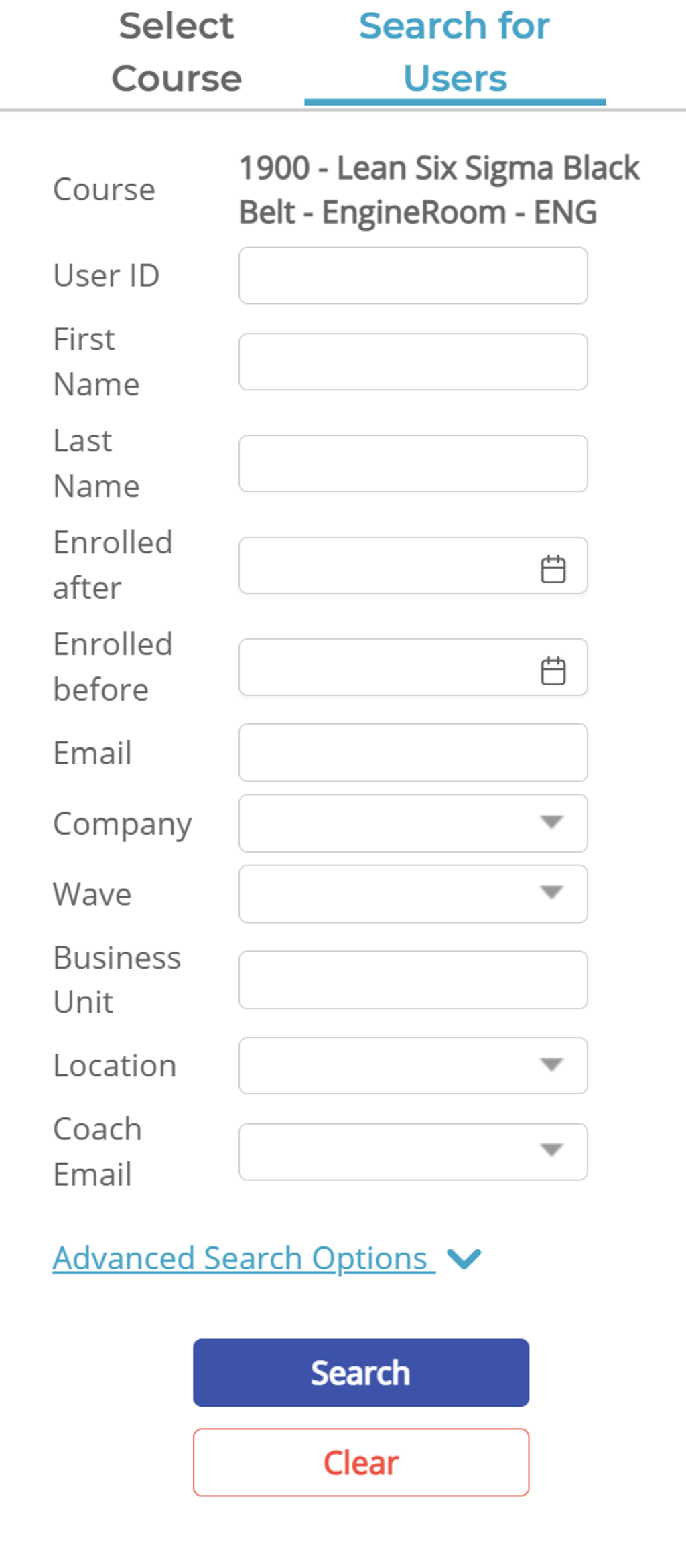 coach view search form