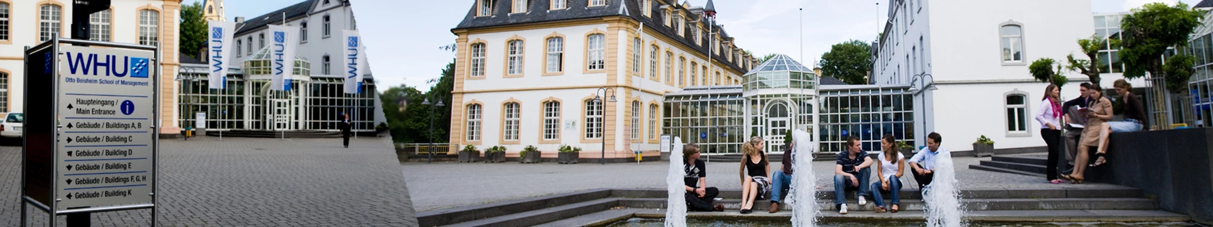 Students sitting outside WHU