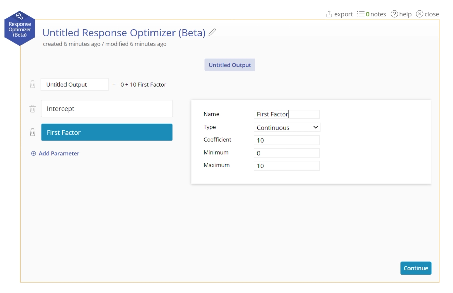 Optimizer with "first factor" being added.