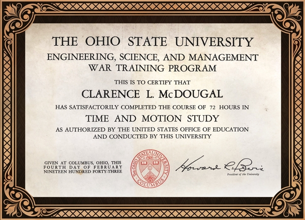Ohio State Certificate