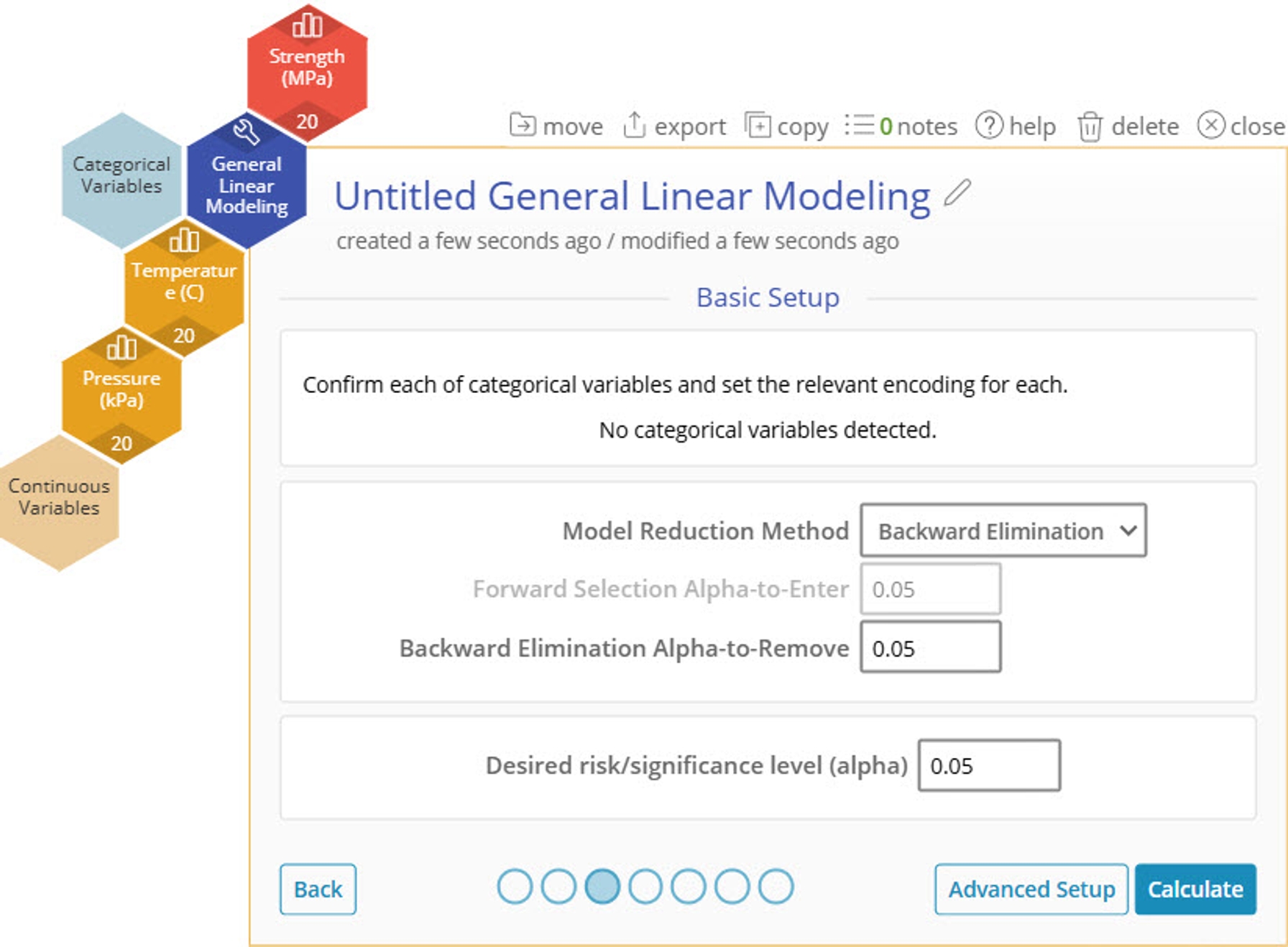 GLM example 1 with dropzones filled in
