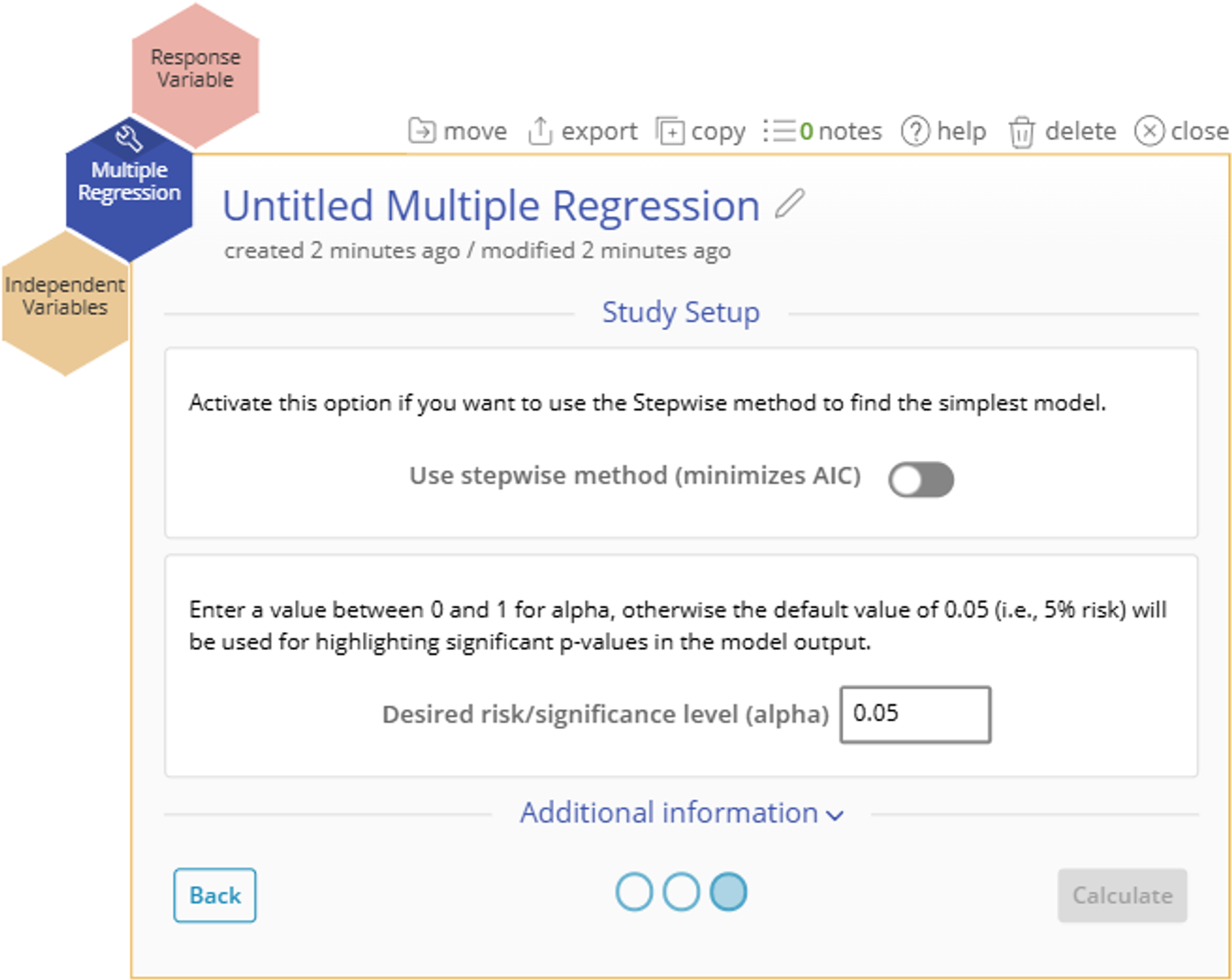 Multiple Regression setup slide