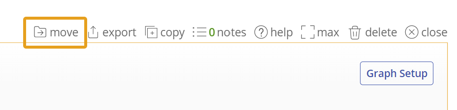 Top of a Statistics Study with the move button highlighted, including copy, help, max, and close.