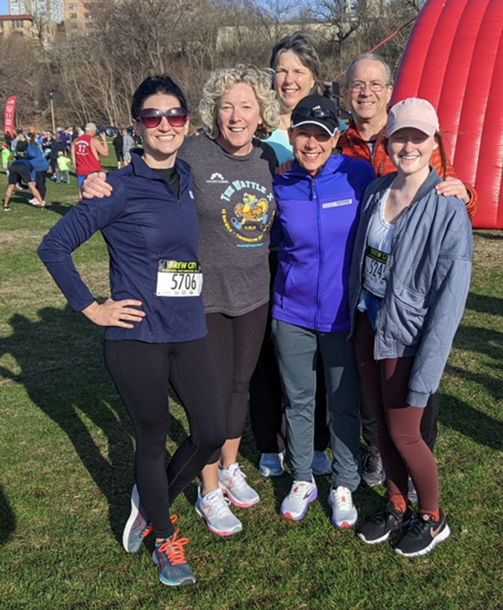 Six MoreSteam team members after the Brew City race