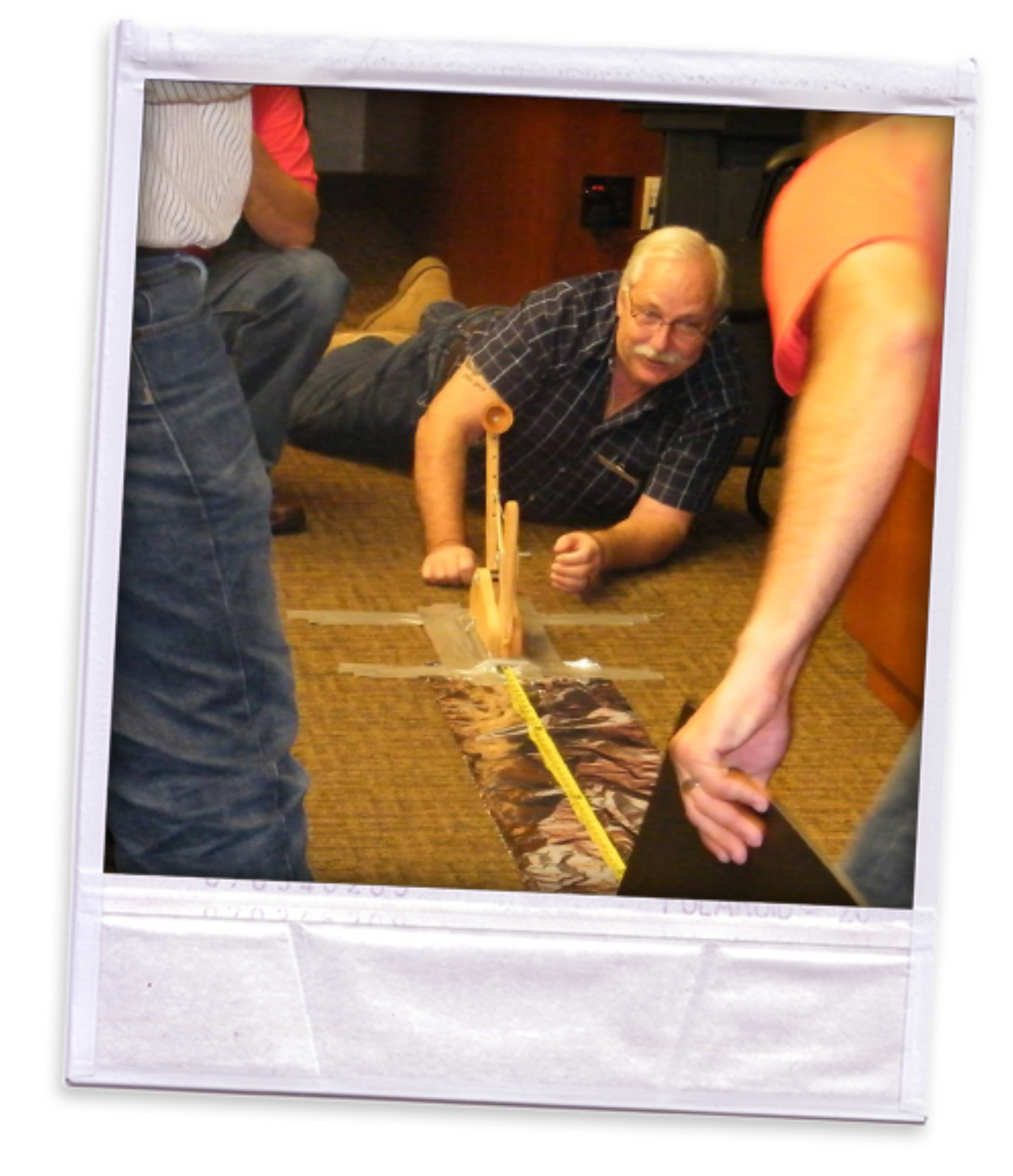 Mike doing the DOE catapult challenge