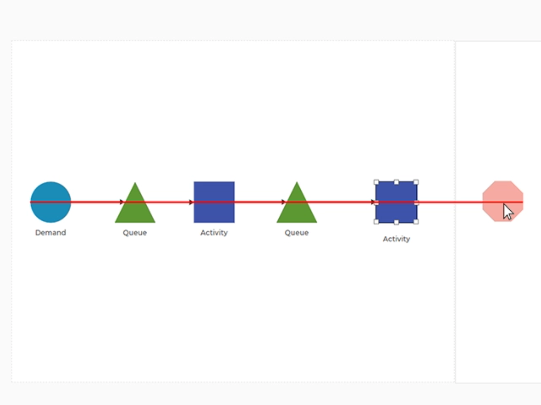 Workspace expanded by dragging.