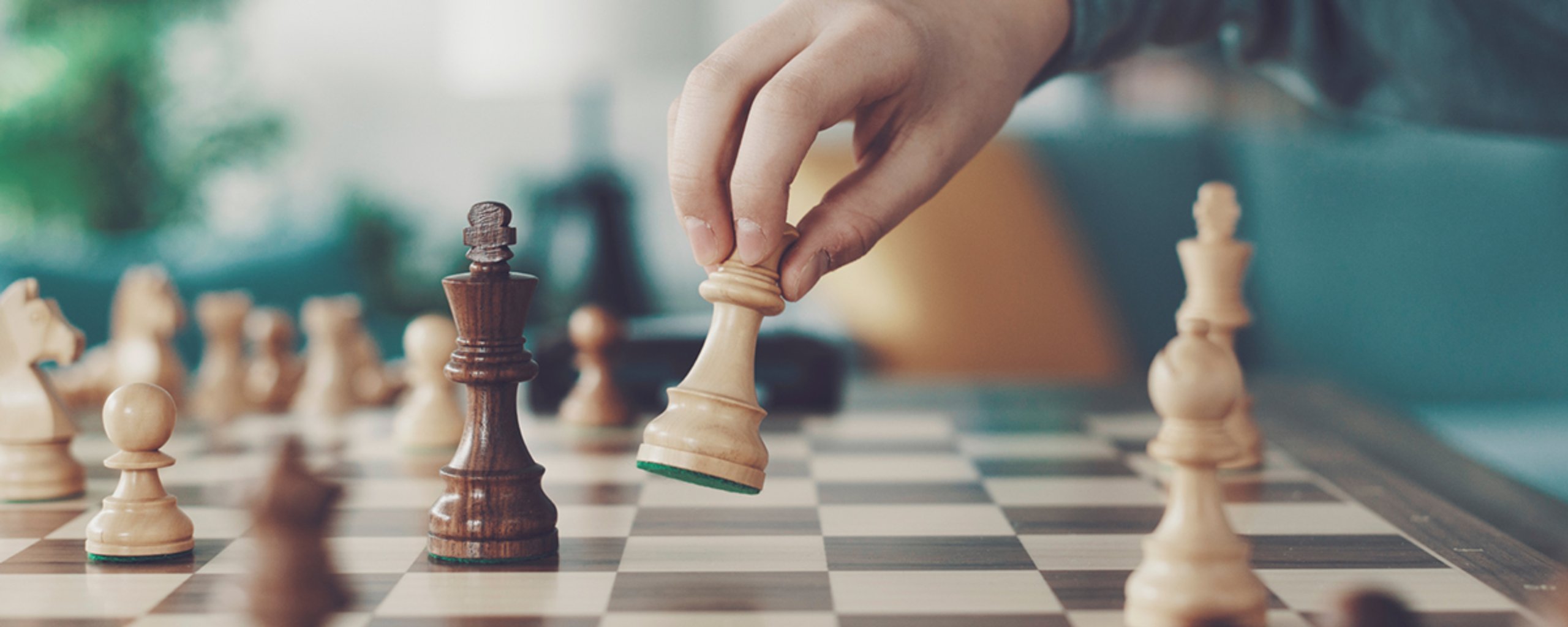 A Person playing chess