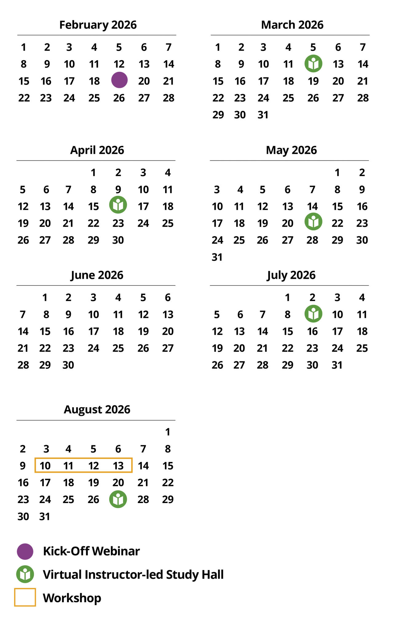 Blended Black Belt Program Schedule