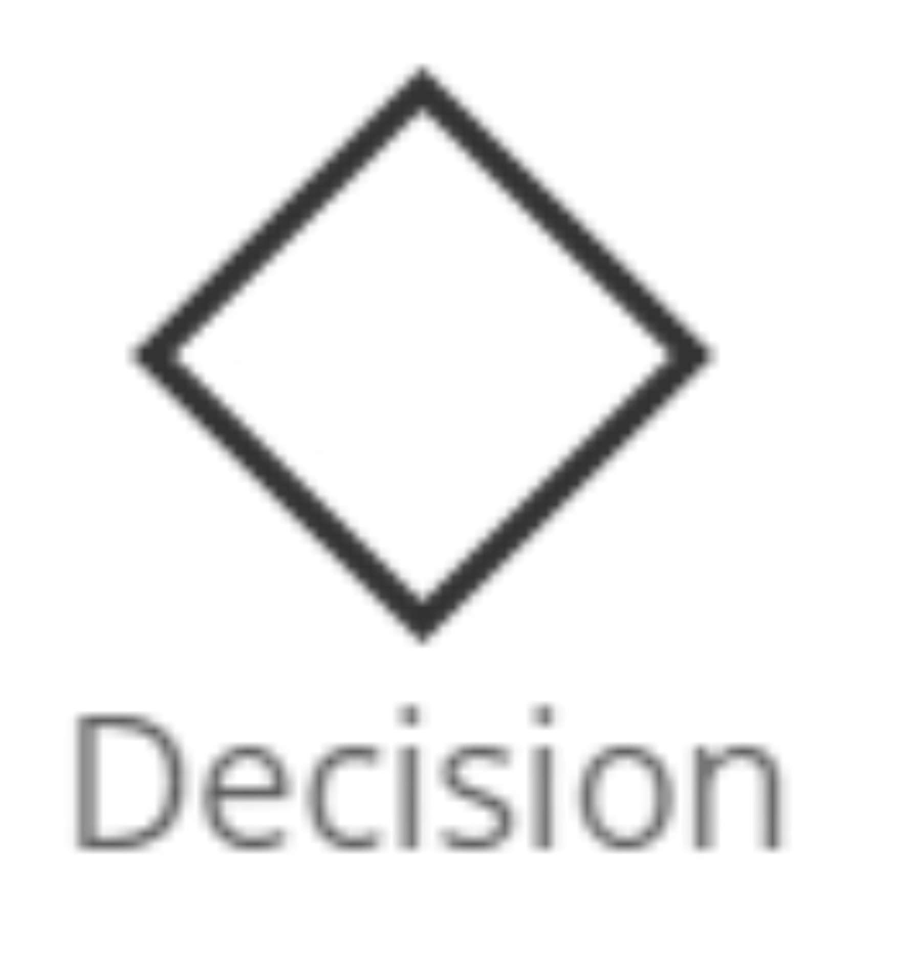 Flow chart decision icon.