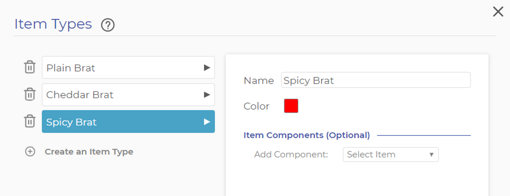 New Item Types
