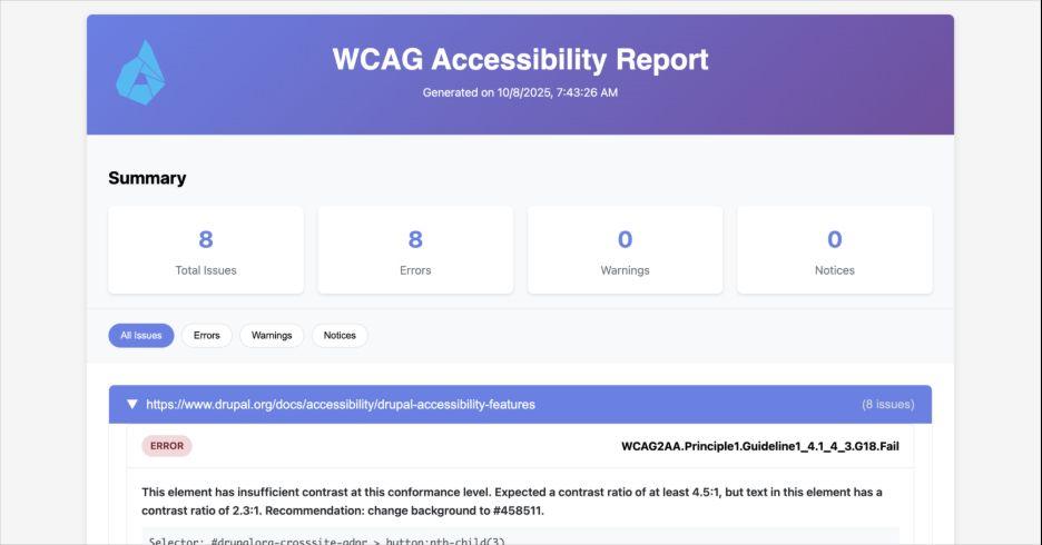Cheppers WCAG tool
