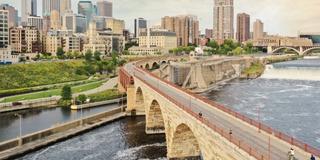 City landscape of Minneapolis