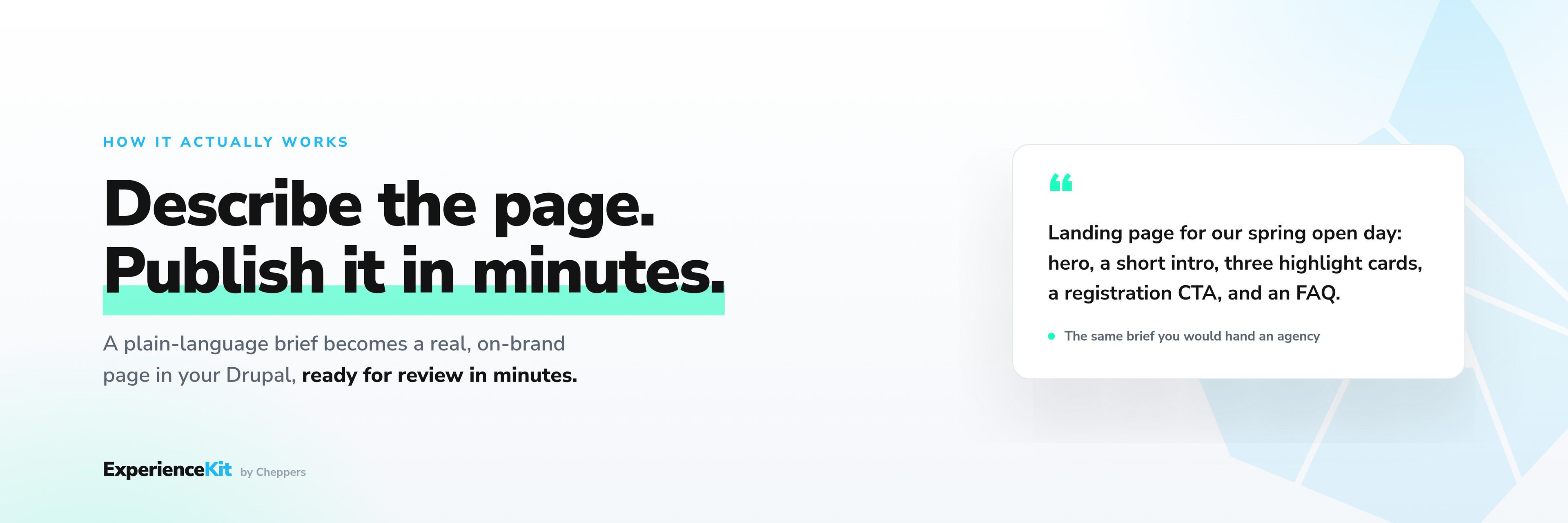 From brief to page