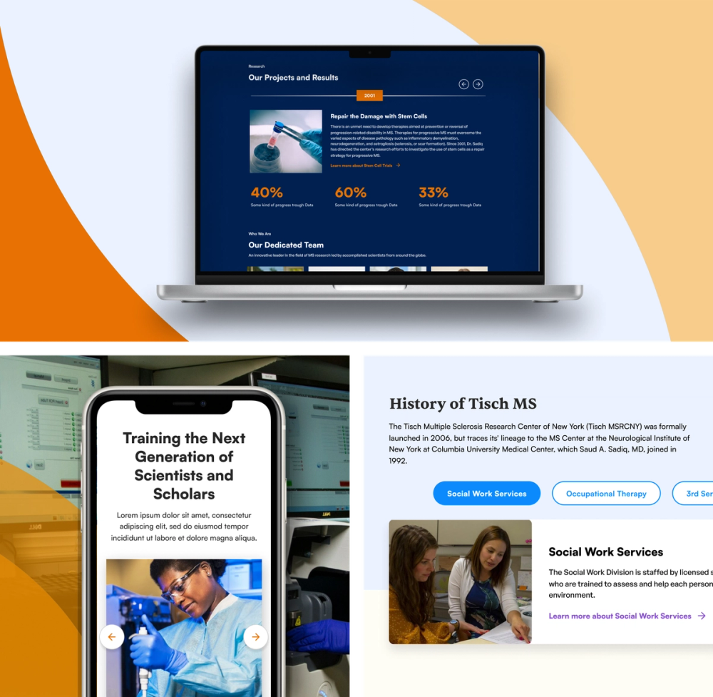 The website on many different device types