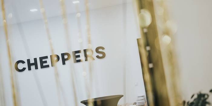 artistic photo of cheppers logo