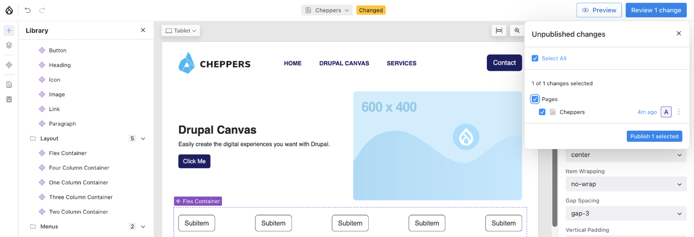 Drupal Canvas Cheppers SDC