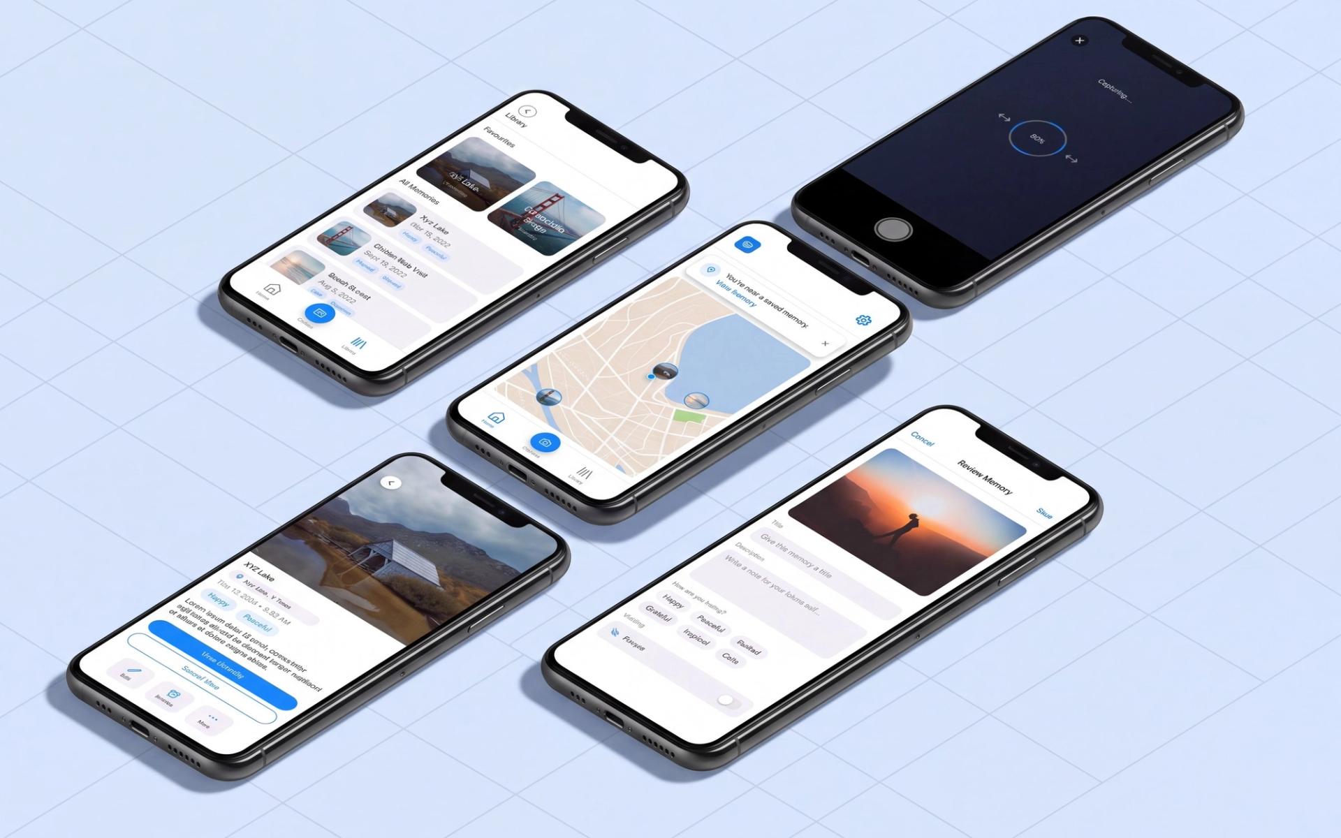 The app repeated across a grid