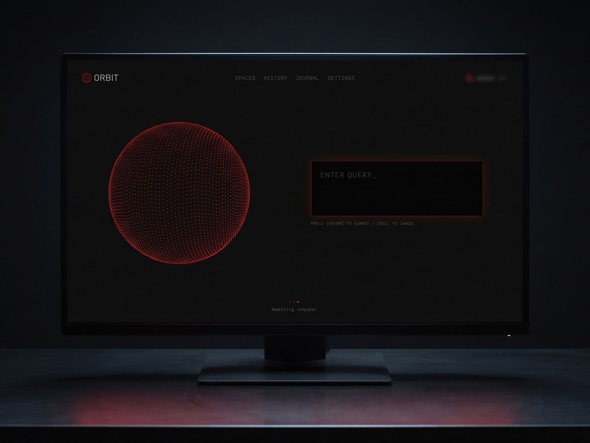 The overlay: one input over whatever is already open