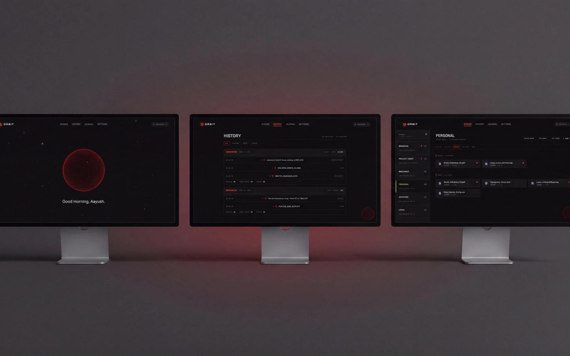 Home, history and browser side by side