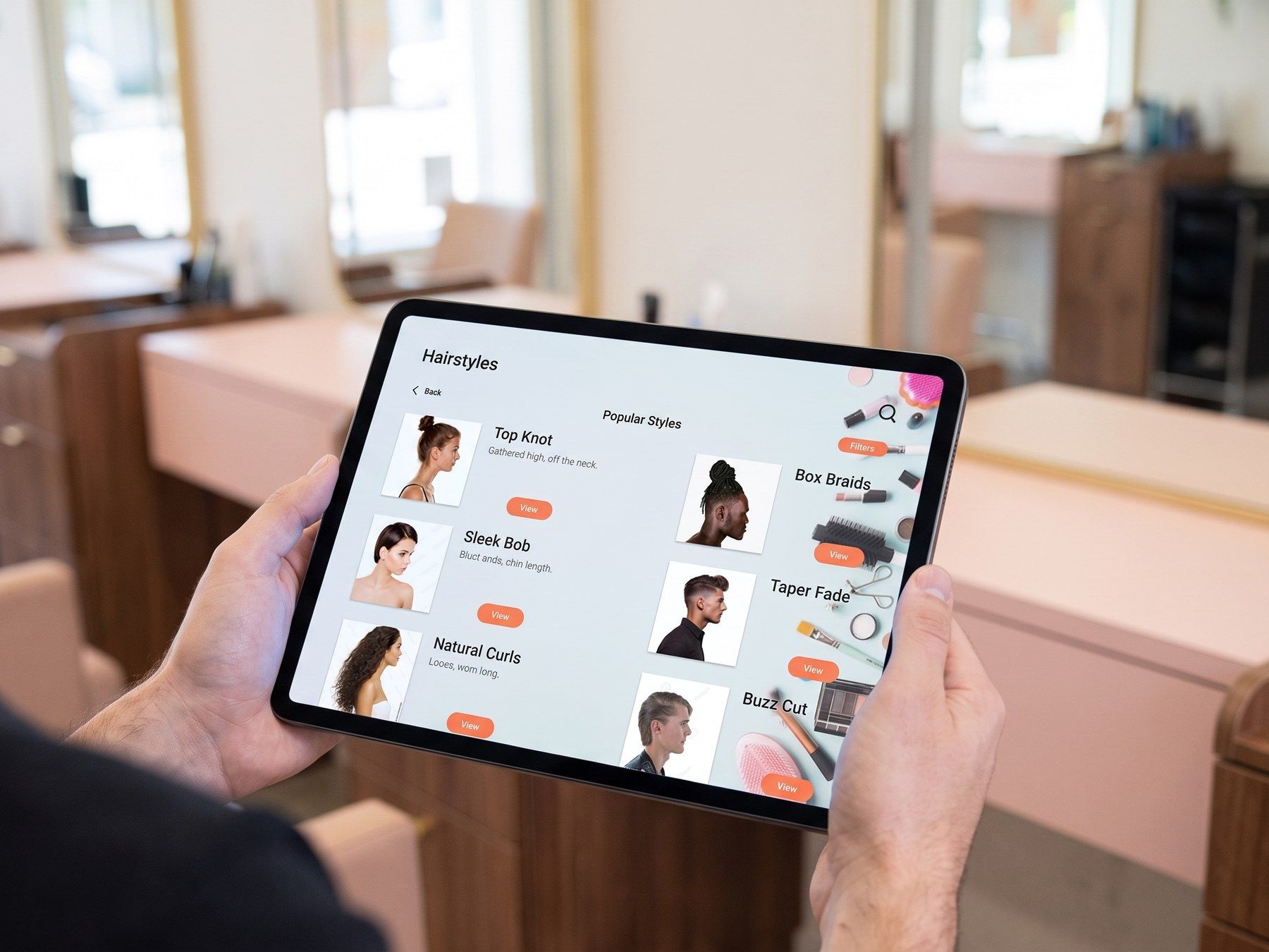 Browsing styles on the kiosk
